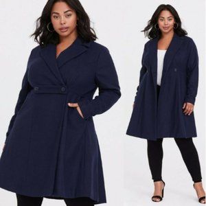 Torrid Outlander Claire Double Breasted Swing Coat